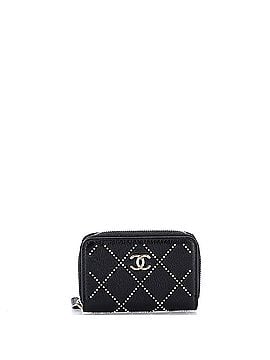 Chanel CC Zip Coin Purse Studded Shiny Lambskin Small (view 1)