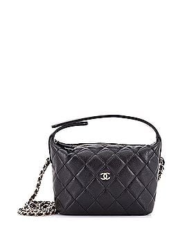 Chanel CC Hobo Clutch with Chain Quilted Caviar (view 1)