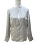 Worth New York 100% Silk Solid Silver Long Sleeve Blouse Size 6 - photo 7