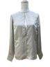Worth New York 100% Silk Solid Silver Long Sleeve Blouse Size 6 - photo 1