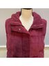 7 For All Mankind 100% Polyester Stripes Solid Burgundy Vest Size M - photo 4