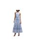 Milly Floral White Blue Casual Dress Size 2 - photo 1