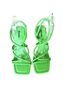 Lola Cruz 100% Leather Green Heels Size 8 - photo 2