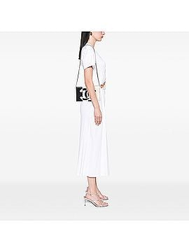 Chanel CC Lambskin Embroidered Clutch With Chain (view 2)