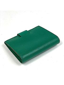 Prada Prada PRADA Logo Plate Bi-fold Wallet Saffiano Leather Green 1MV204 Women's (view 2)