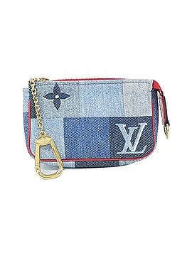 Louis Vuitton Louis Vuitton Denim Monogram Micro Pochette Accessoires M68760 Coin &amp; Key Case (view 1)