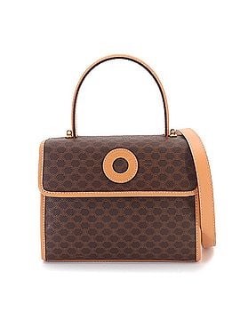 Céline Celine Macadam Pattern 2-Way Handbag/Shoulder Bag, Leather, Brown, Gold Hardware (view 1)
