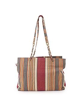 Chanel Chanel Coco Tote Handbag, Canvas, Multicolor Stripe, Gold Hardware. (view 1)