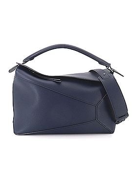 Loewe Loewe Puzzle Edge Large 2-way Handbag Shoulder Bag Leather Navy B510P00X05 (view 1)