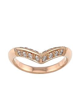 Louis Vuitton Louis Vuitton V #50 Ring with Diamonds, 18K Pink Gold (750) (view 2)