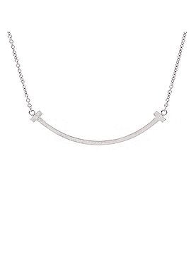Tiffany & Co. T Smile Pendant Necklace 18K White Gold Small (view 1)