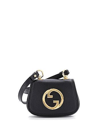 Gucci Blondie NM Card Case Wallet with Strap Leather (view 1)