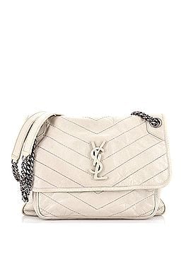 Saint Laurent Niki Chain Flap Bag Matelasse Chevron Leather Medium (view 1)