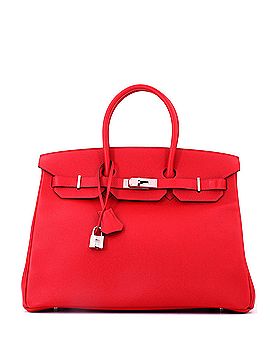Hermès Birkin Handbag Red Epsom with Palladium Hardware 35 (view 1)