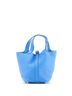 Hermès 100% Leather Blue Picotin Lock Bag Clemence PM One size - photo 4