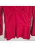 Boston Proper 95% Polyester 5% Spandex 100% Polyester Solid Red Long Sleeve Blouse Size L - photo 5