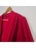 Boston Proper 95% Polyester 5% Spandex 100% Polyester Solid Red Long Sleeve Blouse Size L - photo 9