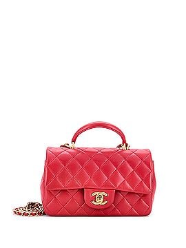 Chanel Classic Single Flap Top Handle Bag Quilted Lambskin Mini (view 1)