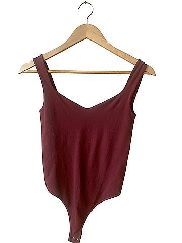 Free People Free People Initmately Burgundy Body Suit Size Small Layering  Essential Bodysuit (view 1)