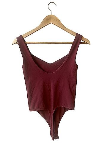 Free People Free People Initmately Burgundy Body Suit Size Small Layering  Essential Bodysuit (view 2)