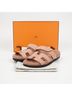 Hermès 100% Leather Pink Shearling Sandals Size Size EU 37 1/2 - photo 1