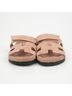 Hermès 100% Leather Pink Shearling Sandals Size Size EU 37 1/2 - photo 4