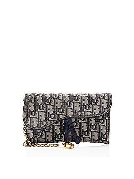 Christian Dior Dior Oblique Saddle Chain Wallet Crossbody (view 1)