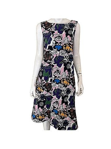 Marimekko for Uniqlo Marimekko Limited Edition Oversized Floral Multicolor Shift Dress Casual Dress (view 2)