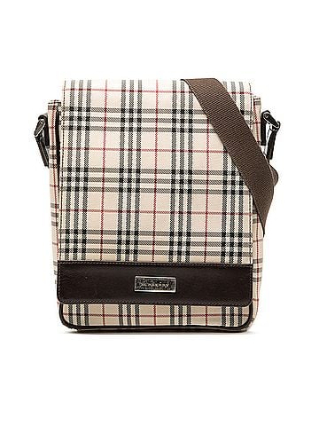 Burberry House Check Canvas Flap Crossbody (view 1)