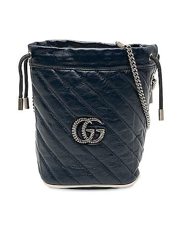 Gucci Mini GG Marmont Matelasse Diagonal Leather Torchon Bucket Bag (view 1)