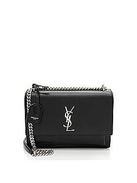 Saint Laurent Saint Laurent Grained Calfskin Monogram Sunset Medium Shoulder Bag (view 1)
