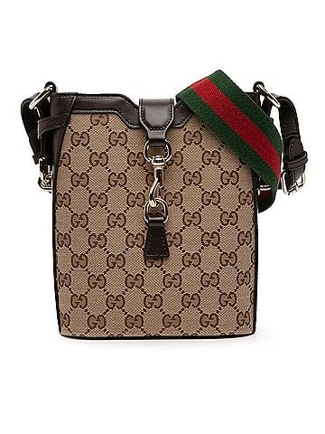 Gucci Mini GG Canvas Web Bucket Bag (view 1)