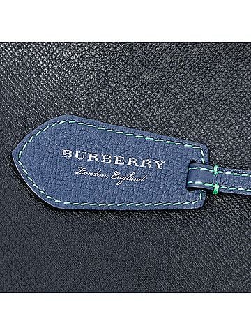 Burberry Grained Leather and Haymarket Check Coated Canvas Reversible North South Tote (view 2)