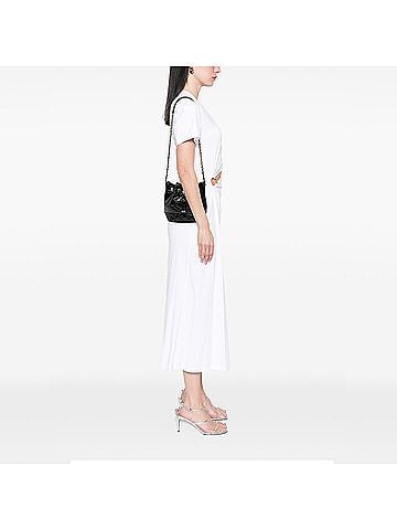 Chanel Shiny Aged Calfskin CC Chain Drawstring Bucket Bag (view 2)