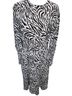 Halogen 100% Poly Animal Print Black White Casual Dress Size S - photo 1