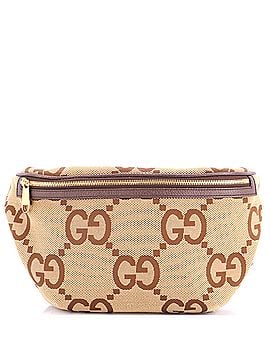 Gucci Belt Bag Jumbo GG Canvas with Leather Large (view 1)