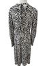 Halogen 100% Poly Animal Print Black White Casual Dress Size S - photo 2