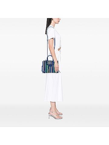 Balenciaga Mini Leather Striped Papier A6 Zip Around Satchel (view 2)