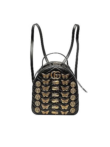 Gucci Small GG Marmont Matelasse Leather Animalier Backpack (view 1)