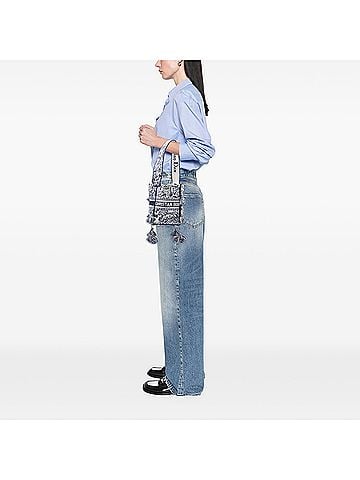 Dior Canvas Embroidered Toile De Jouy D Bubble Bucket Bag (view 2)