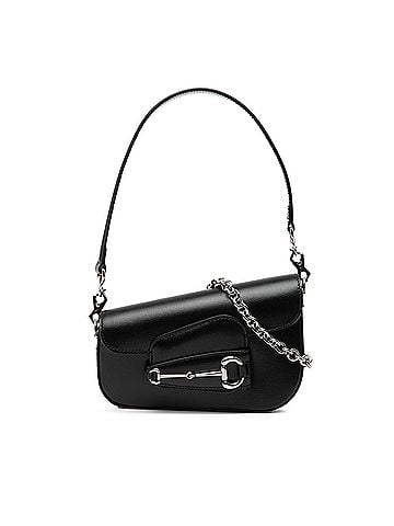 Gucci Mini Leather Asymmetric Horsebit 1955 Satchel (view 1)
