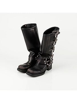 Miu Miu Buckle Biker Boots Size (view 1)