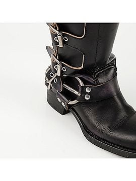 Miu Miu Buckle Biker Boots Size (view 2)