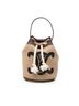 Céline 100% Raffia Brown Small Triomphe Raffia Drawstring Bucket Bag One size - photo 1