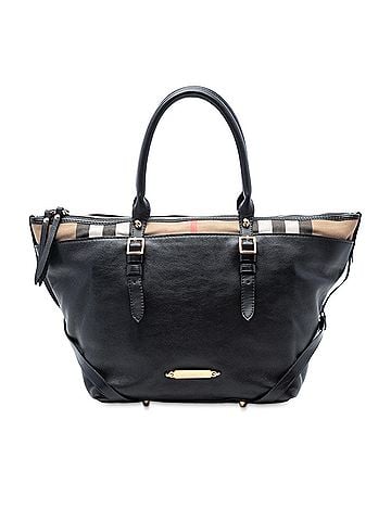 Burberry Small House Check Trimmed Leather Salisbury Tote (view 1)