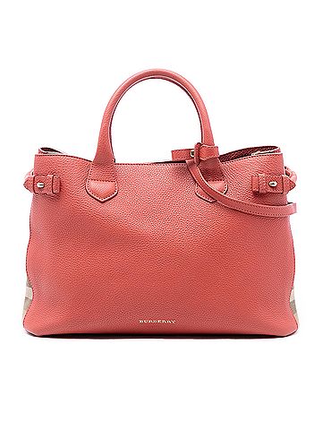 Burberry Medium Leather and House Check Canvas Banner Satchel (view 1)
