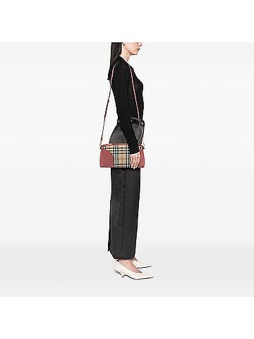 Burberry Small Horseferry Check Coated Canvas Chichester Crossbody (view 2)
