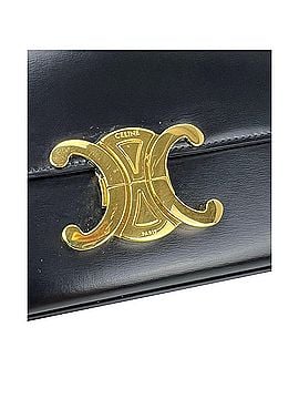 Céline Celine Shiny Calfskin Triomphe Black Shoulder Bag (view 2)