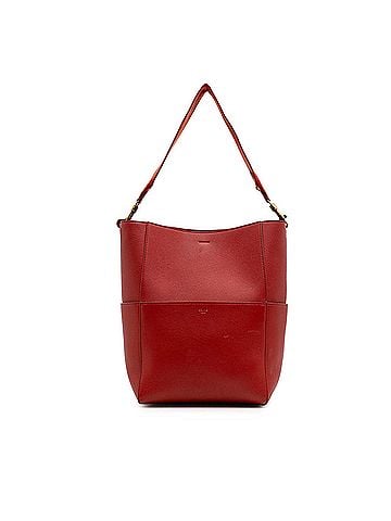 Céline Medium Leather Seau Sangle Bucket Bag (view 1)