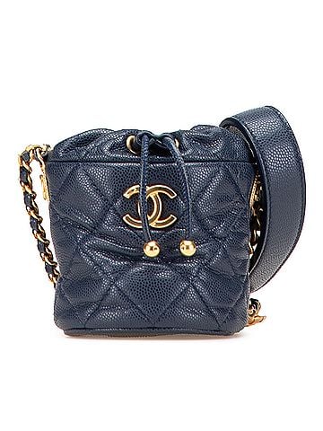Chanel Mini Quilted Caviar Medallion Charms Drawstring Bucket Bag (view 1)